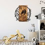 Wallity Couple Birds Escultura de Pared en Nogal y Negro